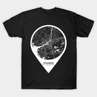 Gothenburg, Sweden City Map - Travel Pin T-Shirt